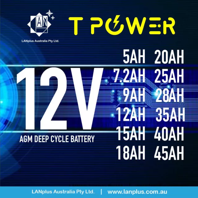 Tpower12v 5ah 7.2ah 9ah 12ah 15ah 18ah 20ah 25ah 28ah 35ah 40ah 45ah AGM Battery