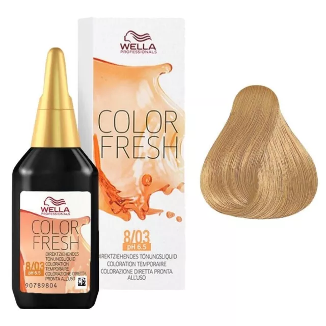 Color Frais Colorant Cheveux Tube S.Ammoniaque 8/03 Blonde Clair