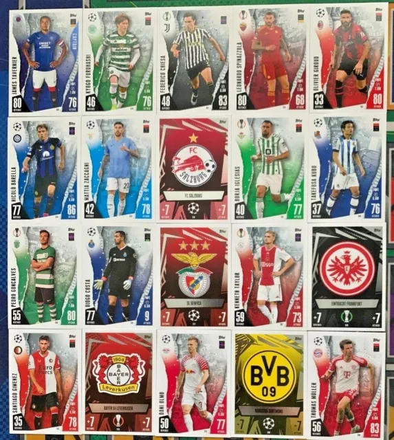 Match Attax 2023/24 23/24 Champions League - Base Cards #190 - #387 2024