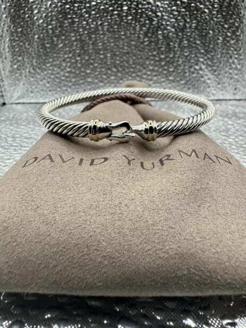 David Yurman Women's Cable Buckle 5mm Bracelet With Gold Medium