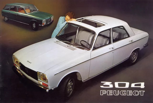 Catalogue prospekt brochure Peugeot 304 berline et break 1971 FR