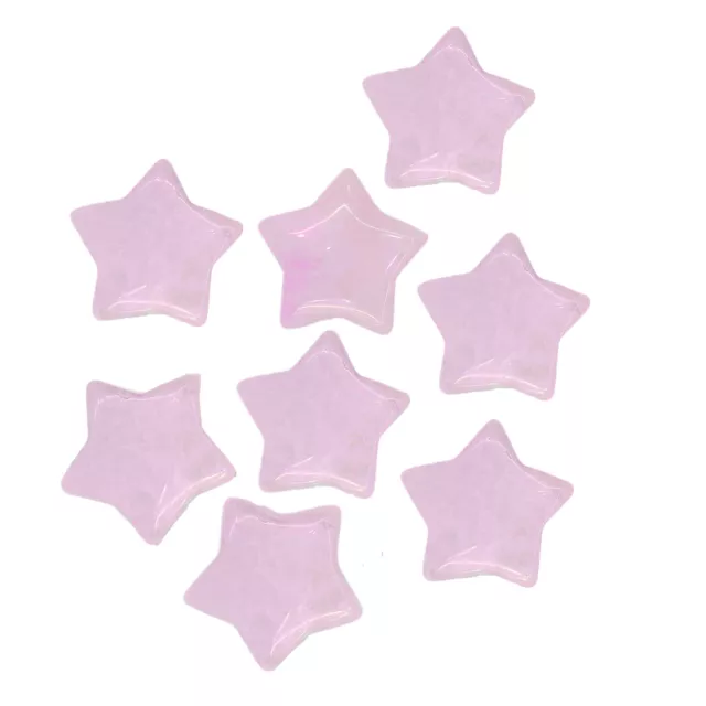 20pc 25mm Natural Rose Quartz Stone Healing Gemstone Star Chakra Balance No Hole