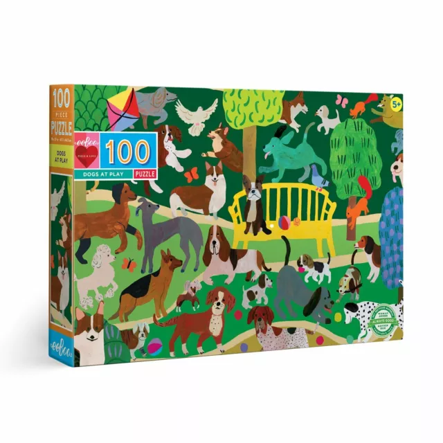 eeBoo 100 Pc Puzzle – Dogs at Play Kids Toy Family Puzzle Age 5+ 03886