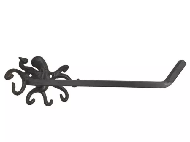 Cast Iron Octopus Hand Towel Holder 11"