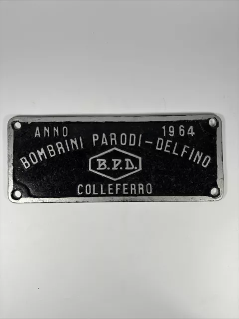 BOMBRINI PARODI-Delfino 1964 Waggonschild