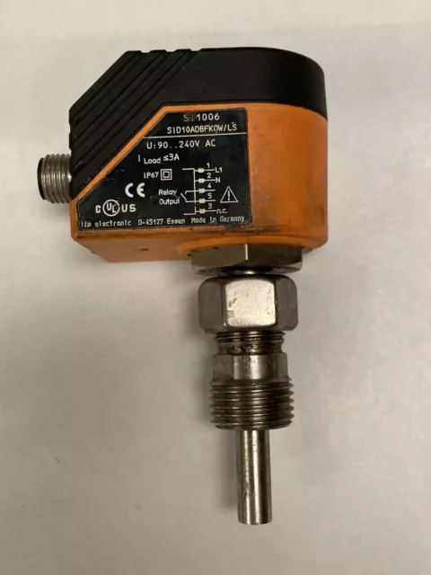 IFM Efector SI1006 SID10ADBFKOW/LS Flow Sensor, 90-240V AC
