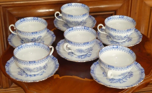 Service à thé allemand vintage de 4 | Service à thé Bavaria Seltmann Weiden : porcelaine allemande florale bleue - France