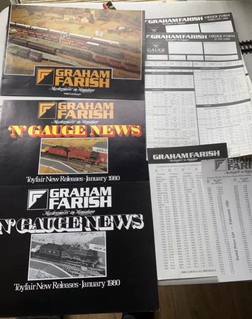 GRAHAM FARISH N-Gauge Catalogue 1980, with Toy Fair News & Price Lists In V/good