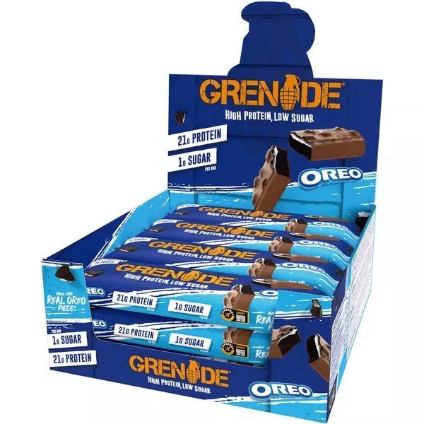 1 Karton Grenade Oreo a 60 g  12 Riegel Proteinriegel mit schokolade