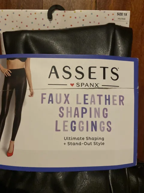 NWT NEW SHIMMERY SPANX Faux Leather SEQUIN Sparkly LEGGINGS