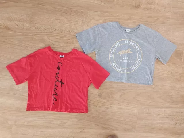 Pacchetto rosso River Island grigio couture taglia 7-8 anni