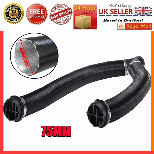 75mm Pipe Ducting Y Piece+Warm Air Outlet Vent+Hose Clip Kit For Diesel 75mm Pipe Ducting Y Piece+Warm Air Outlet Vent+Hose Clip Kit For Diesel