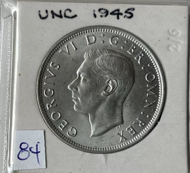 1945 Great Britain 50% Silver Half Crown