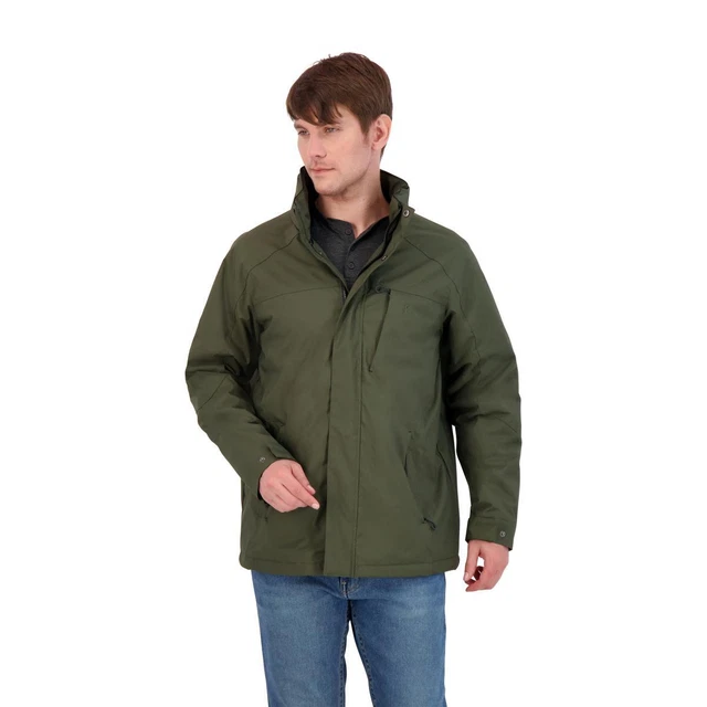 IZOD Fleece Lined Midweight Jacket Water Resistant Mens Coat