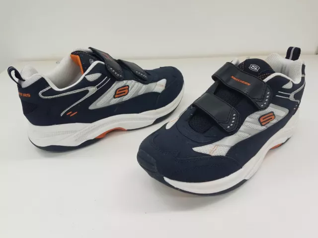 Skechers Boys Sneakers Size 7 Frontiers Rim Navy Silver Runners Us7 Leather