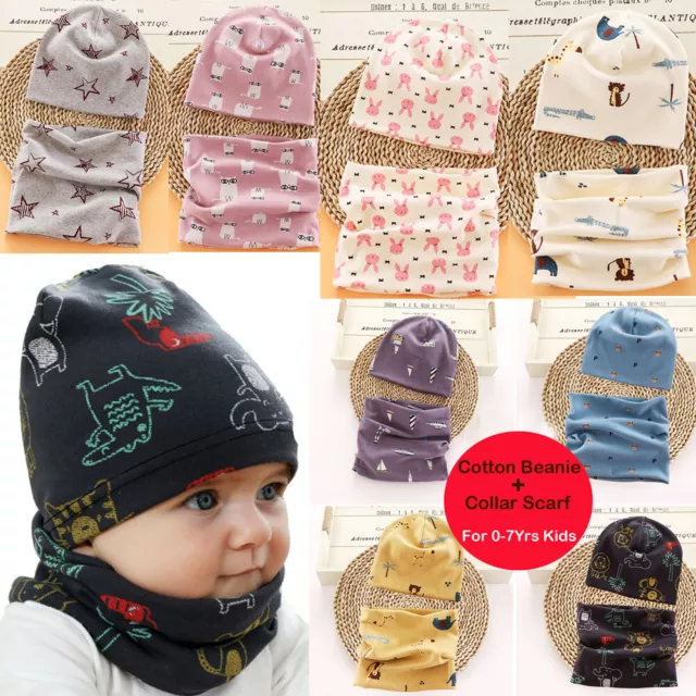 Set sciarpe berretto cartoni animati berretto anello bambini cappello caldo invernale età 0-6 anni