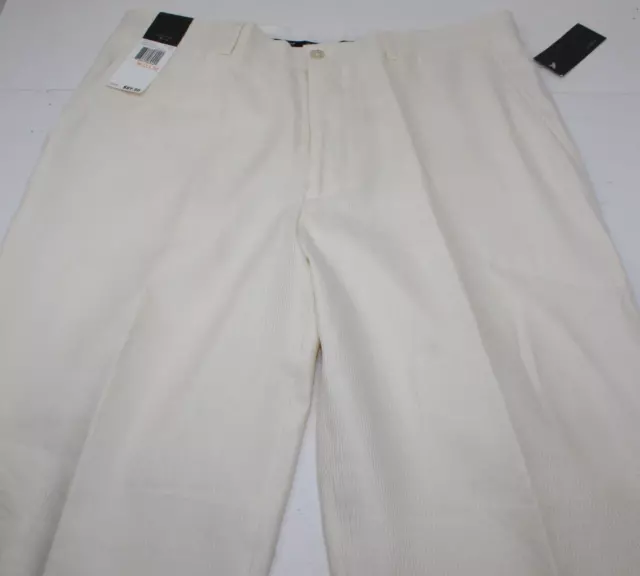 Claiborne Pants NWT Men's 33x30 Beige Serengeti Chic Flat Front Linen Blend