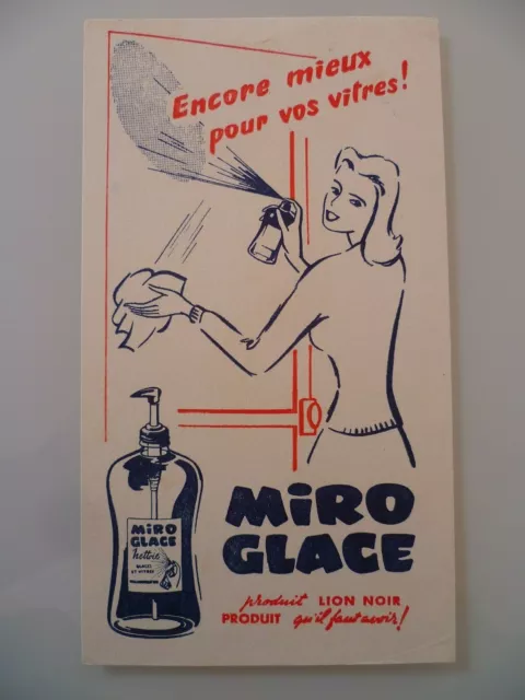 Buvard Publicitaire Ancien / Encore Mieux Pour Vos Vitres Miro Glace