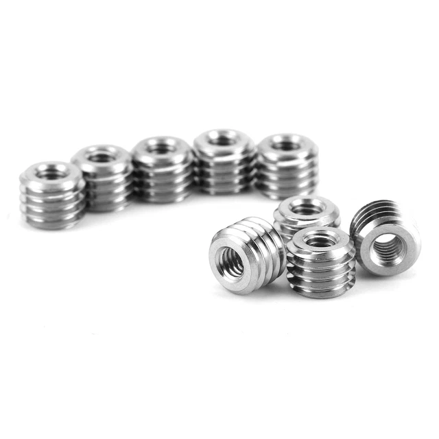 10 pz inserto filettato presa M4x0,7 mm spina M8x1,25 mm dado riduttore acciaio inox