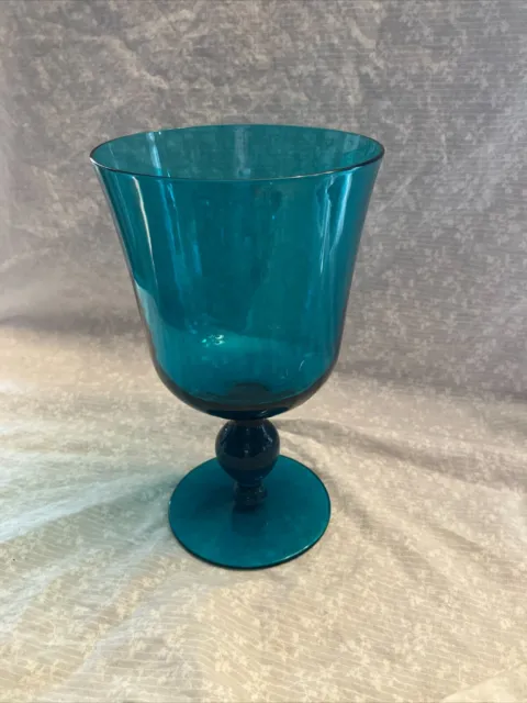 Morgantown glass urn vase. Aqua blue. 8 inches. Beautiful piece.