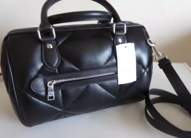 COACH PUFFY QUILTED Leather Satchel / Crossbody Black NWT $498 $259.00 ...