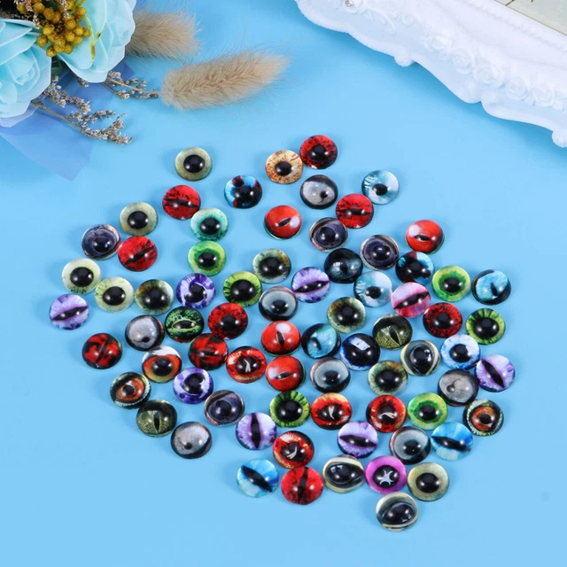 50-stück Transparent Dome Cabochons Flatback Glas Augen Dome Cabochons Diy 11