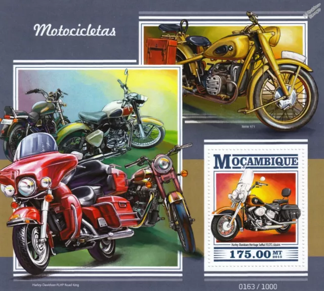 HARLEY DAVIDSON Heritage Softail FLSTC Classic Motorcycle Motorbike Stamp Sheet