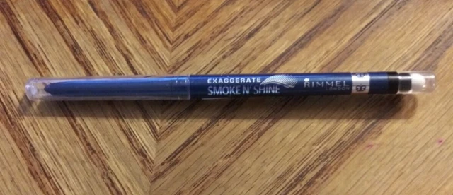 Rimmel London Exaggerate Smoke N' Shine Automatic Eyeliner – 004 Blue Steel, Gel-Textur Für Intensiven Glanz & Smokey-Effect