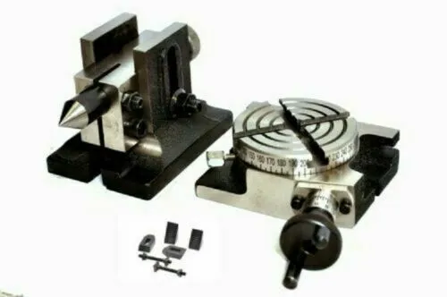 Rotary Table Table 3"/80Mm (4 Slot) With Single Bolt Tailstock & M6 Clamping Kit