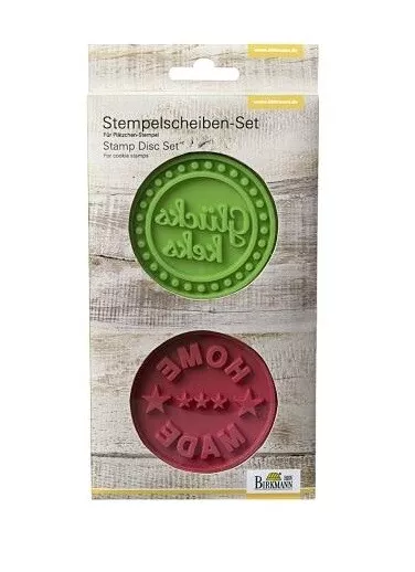 Stempel-Set Glückskeks & Homemade Birkmann 2 Keks Stempelscheiben Silikon Ø 7cm