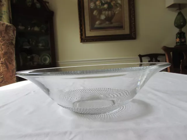 Vintage 1930s Duncan & Miller Glass TEARDROP #5301 Clear 11" Round Flared Bowl