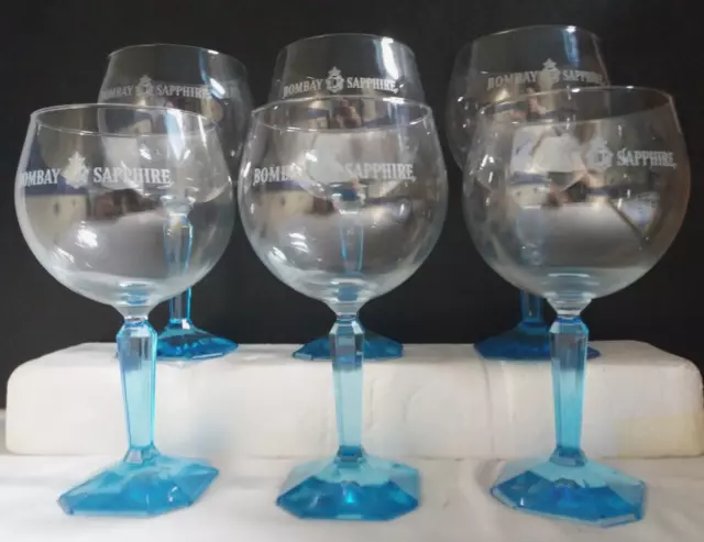 Lot 6 verres à gin BOMBAY SAPPHIRE , ref OD985