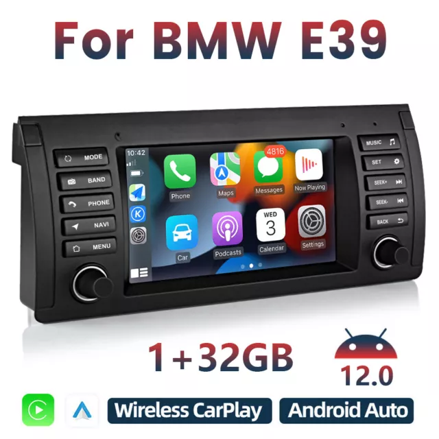 For BMW E39 X5 E53 Android12 Car Stereo 7" Radio Carplay GPS Sat Nav BT DAB WiFi
