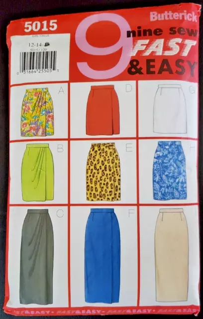 Butterick Vintage 5015 Pattern 9 So Fast Easy Skirt Petite Misses 12 14