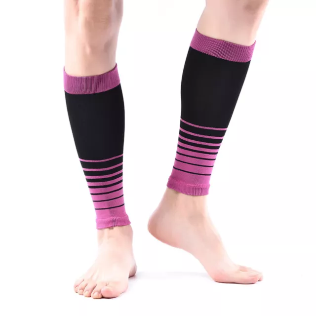 Toeless Sock Purple Leg Warmers Footless Support Sleeve Leggings