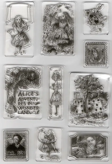 Alice In Wonderland  New Silicon Transparent Stamp Seal Card Making UK stocked 2