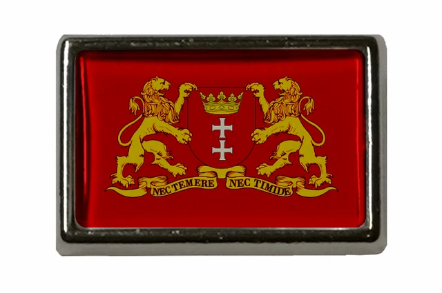 Danzig Flaggenpin 15x23mm - Anstecker Mit Wappen Für Jacke Oder Tasche