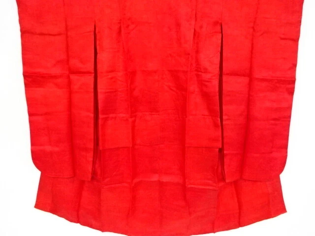 39677# Japanese Kimono / Antique Juban For Girls / Woven Flower & Igeta Patt