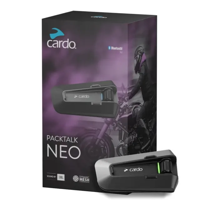 Cardo Packtalk NEO Single-Box Bluetooth DMC 2.0 Auricolare Moto Bici