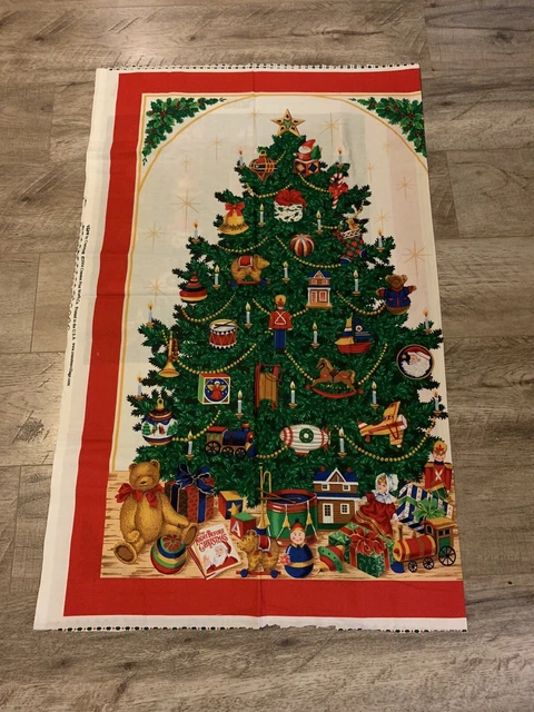 Cranston Toyland Christmas Tree & Ornaments Advent Calendar Fabric Panel  2004