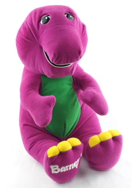 VINTAGE PLAYSKOOL 1990S Plush TALKING BARNEY Purple Dinosaur Hasbro Toy ...