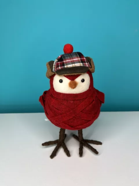 Target Red Bird Plaid Earflap Hat Fall Winter Spritz Wondershop Collect Rare