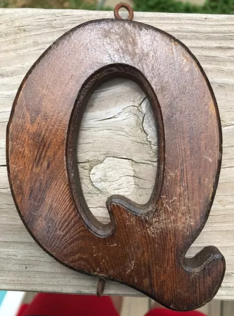 Vintage Wood Decor Letters 4.25" Chunky Mid Century Alphabet Arts Crafts