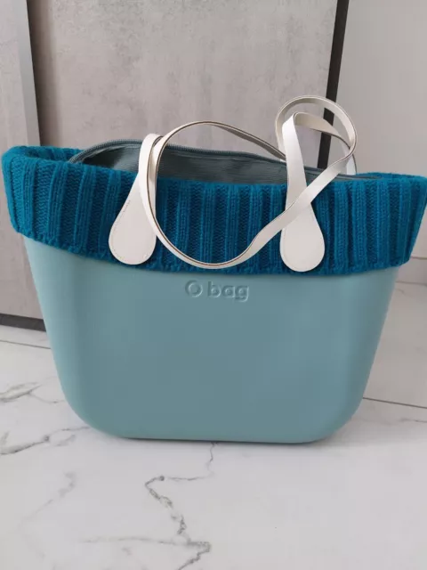 Borsa O Bag Grande Originale Donna Manici Intercambiabili Azzurro Nuova