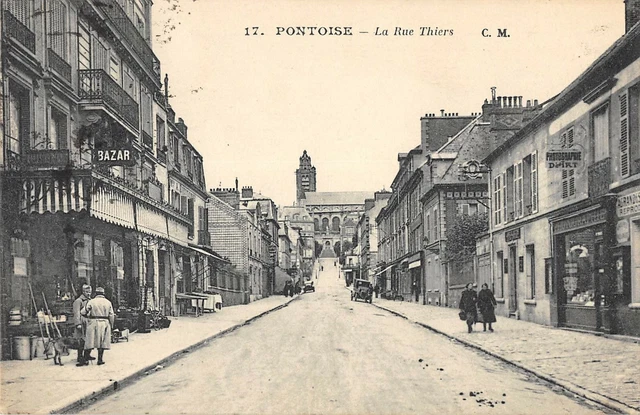 Cpa 95 Pontoise La Rue Thiers