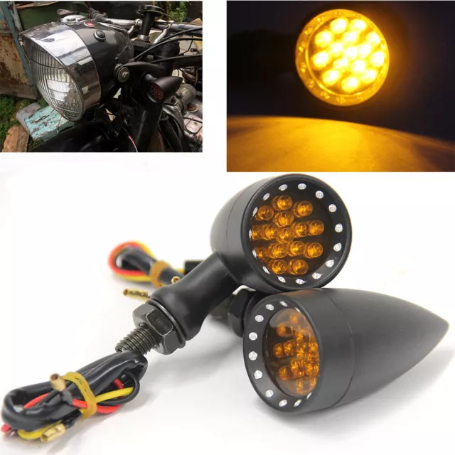 Amber LED Turn Signal Indicators Light For Harley Davidson Sportster 1200 883