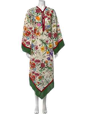 Gucci Floral Flora Linen Kaftan Kimono Dress IT40 US4 US S Small - MSRP $2890
