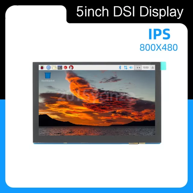 5 inch DSI IPS LCD Capacitive Touch Display for Raspberry Pi 800×480 Wide Angle