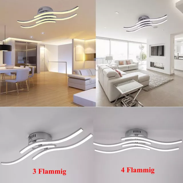 LED Decken Lampe Design Leuchte Beleuchtung Wohn Schlaf Zimmer Flur Küche 18/24W