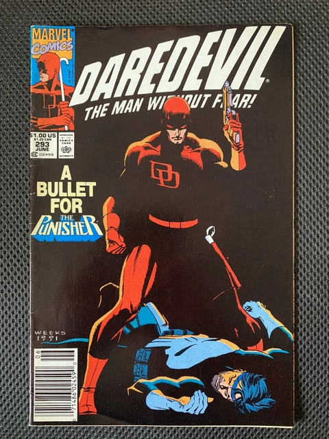 Daredevil #293 🔥 PUNISHER COVER 🔥Marvel Comics ⭐️ RARE NEWSSTAND EDITION ⭐️